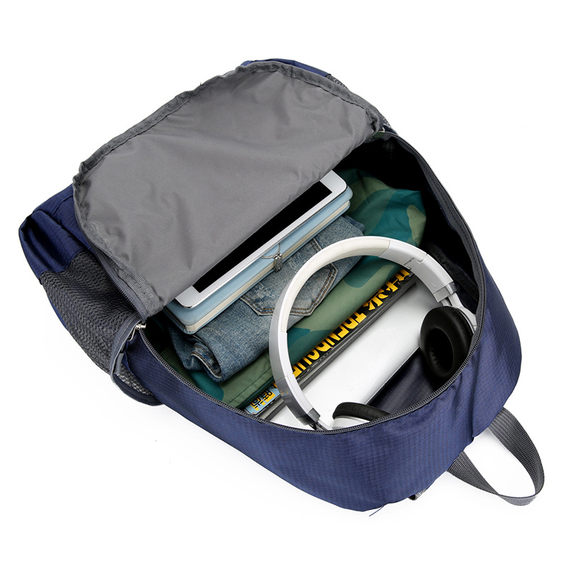 A new cross-border folding bag for outdoor casual backpacks, it is fashionable, lightweight and has a large capacity. The bag can be printed with a logo Application Scenario