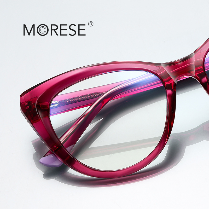 Amazon's new anti-blue light glasses 2149 are selling well in Brazil. Cross-border cat-eye flat glasses, personalized and versatile frames for women details Picture