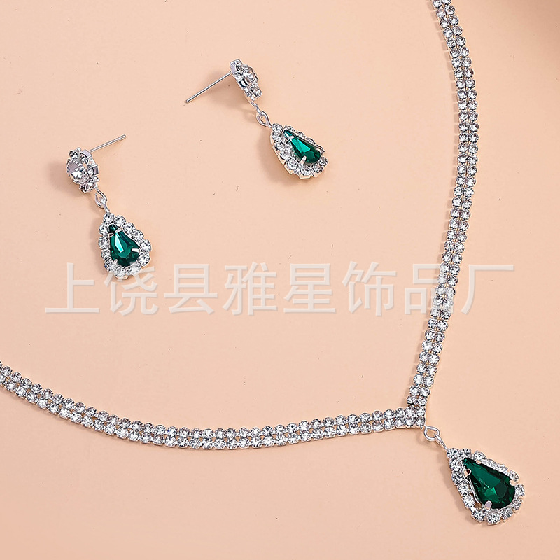 European and American cross-border best-selling women's jewelry, light luxury evening dress accessories, 3-piece set, bracelet, necklace, earrings Application Scenario