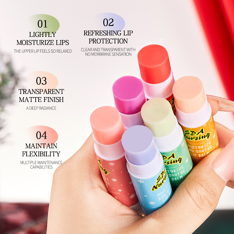 【 Cross-border Exclusive 】bosuya Christmas Lip Balm Hydrates, moisturizes, prevents dryness and cracking, and reduces lip lines. A bestseller on Amazon Specification image