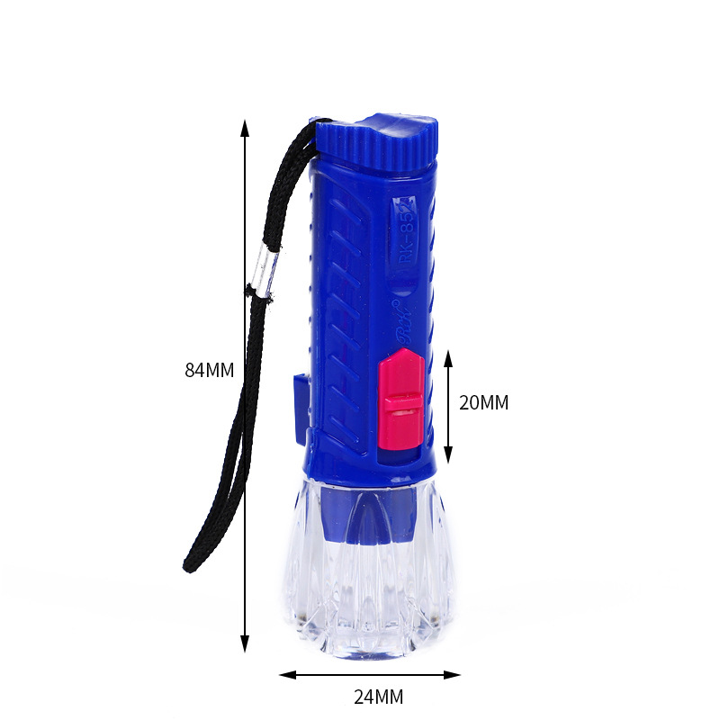 Hot-selling transparent mini toy flashlight, electronic light-emitting portable LED lamp, plastic small flashlight gift direct sales Specification image
