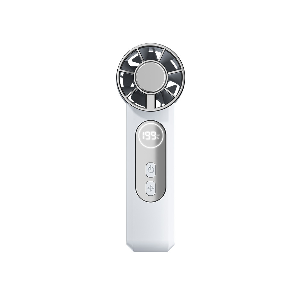 2026 New ice pack handheld portable USB charging digital display 199-speed high-speed mini outdoor fan Item Picture
