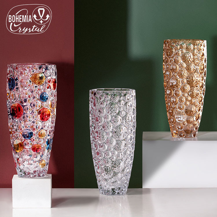 Czech imported crystal vase, high appearance level, European-style home living room decoration item, vase, light luxury and high-end glass gift Specification image