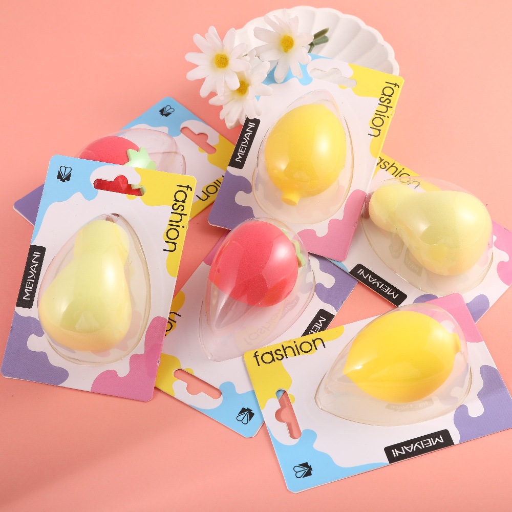 水果美妆蛋单个装干湿两用不吃粉柠檬牛油果梨草莓粉扑化妆超软