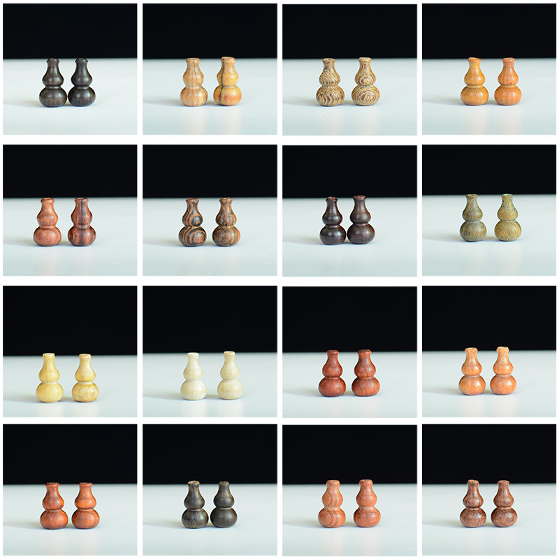 Wholesale of DIY accessories for Buddhist prayer beads, small-leaf red sandalwood and yellow rosewood loose beads, Buddha head and pagoda tail beads, and small gourds details Picture