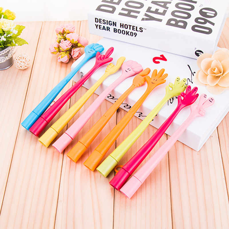 P-0193 Creative Stationery, Cute Ballpoint pens, Cartoon gesture advertising pens, curved finger pens wholesale full figure