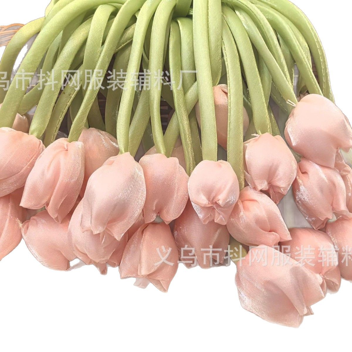 人造花塑料/仿真花/塑料花/莫奈花园仿真花/手工花材料白底实物图