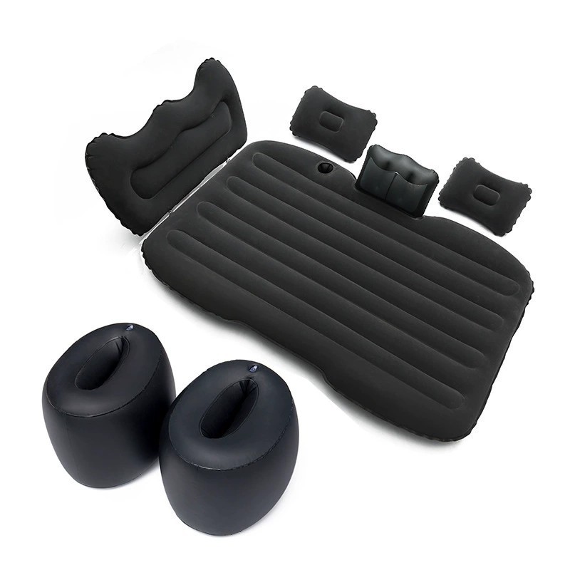 In-stock car mattress, flocking, universal foldable car inflatable bed, home travel rest, rear sleeping pad Item Picture