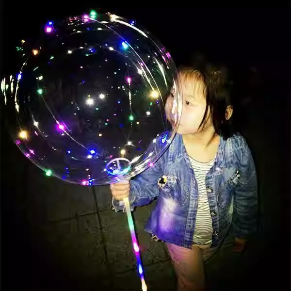 Wholesale transparent bounball handle, flash handle, bounball LED bounball light string with support pole Application Scenario