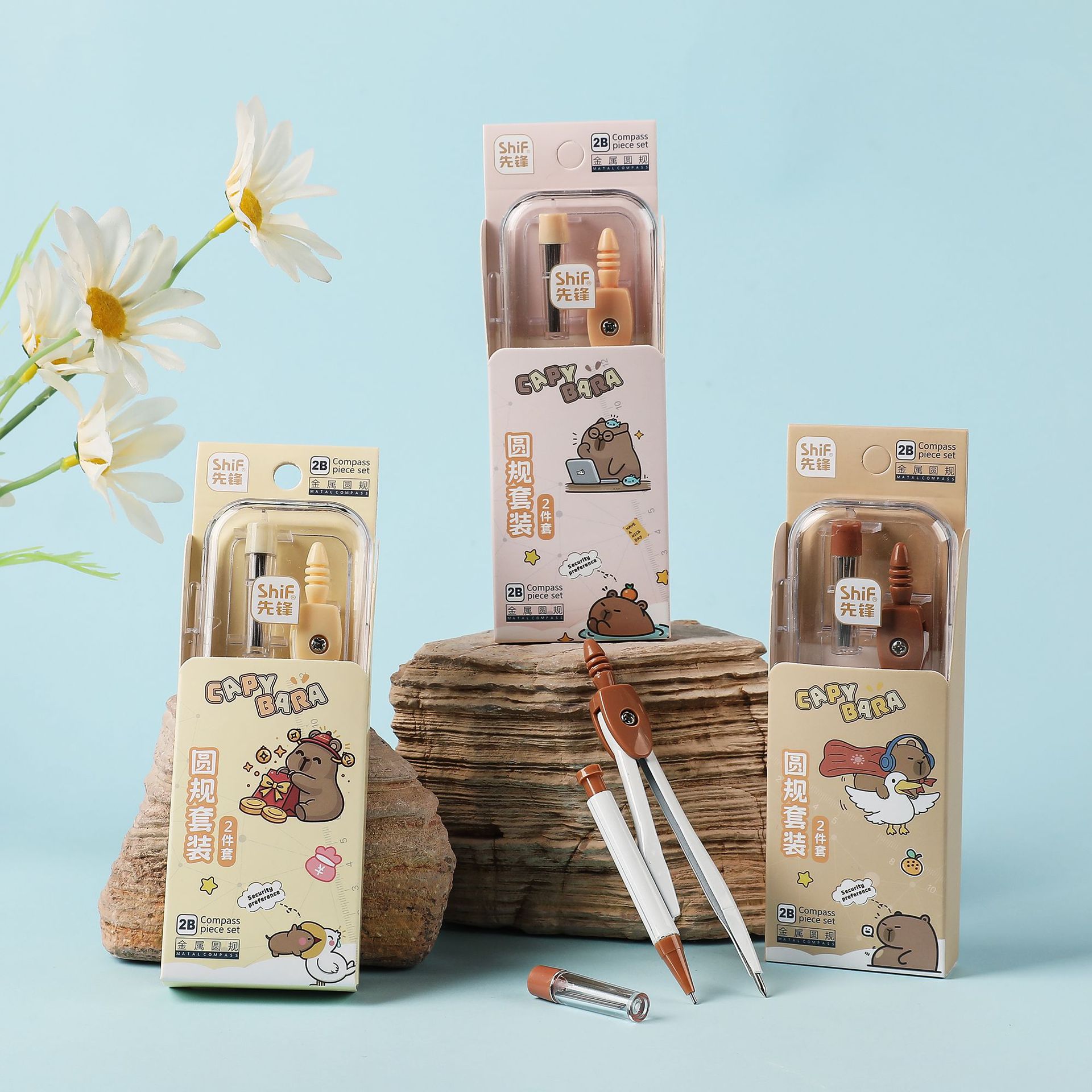 Pioneer 3175 Compass 2-piece Multi-functional student learning Supplies, Math Drawing Set, specially designed for exam drawing Application Scenario