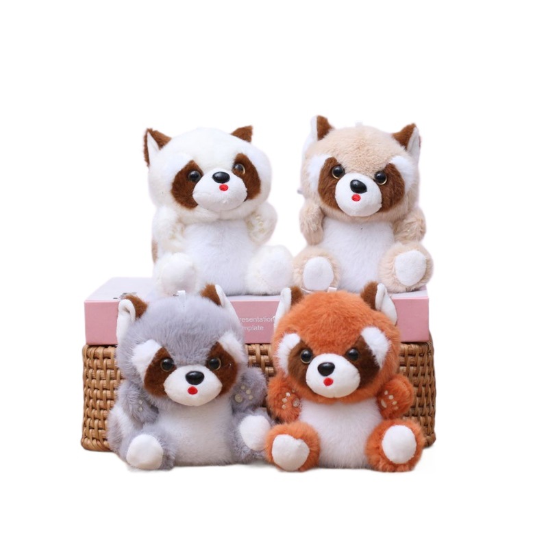 Cute plush toy figurines, cute little raccoon pendants, little squirrel bags, pendants, dolls, keychains, and stuffed dolls Item Picture