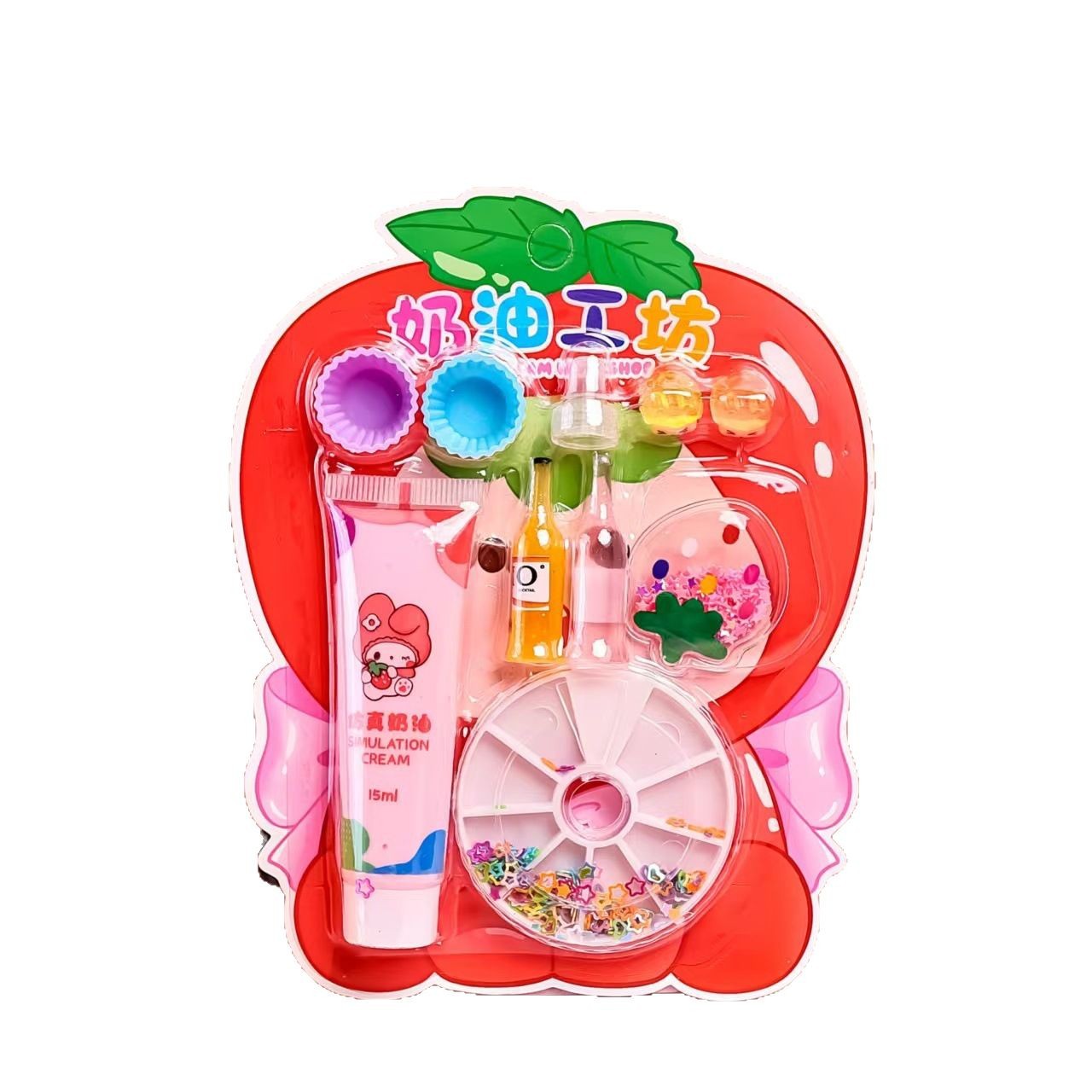 Moon Rabbit Cream Glue Gift Box Set for Children's creative DIY making of simulated milk tea, ice cream and cream cake Item Picture