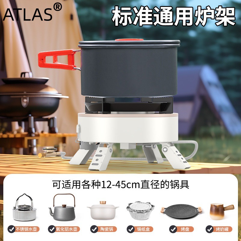 Portable fierce fire stove, gas stove, outdoor gas stove, integrated camping, wild tea stove and barbecue equipment complete set Specification image