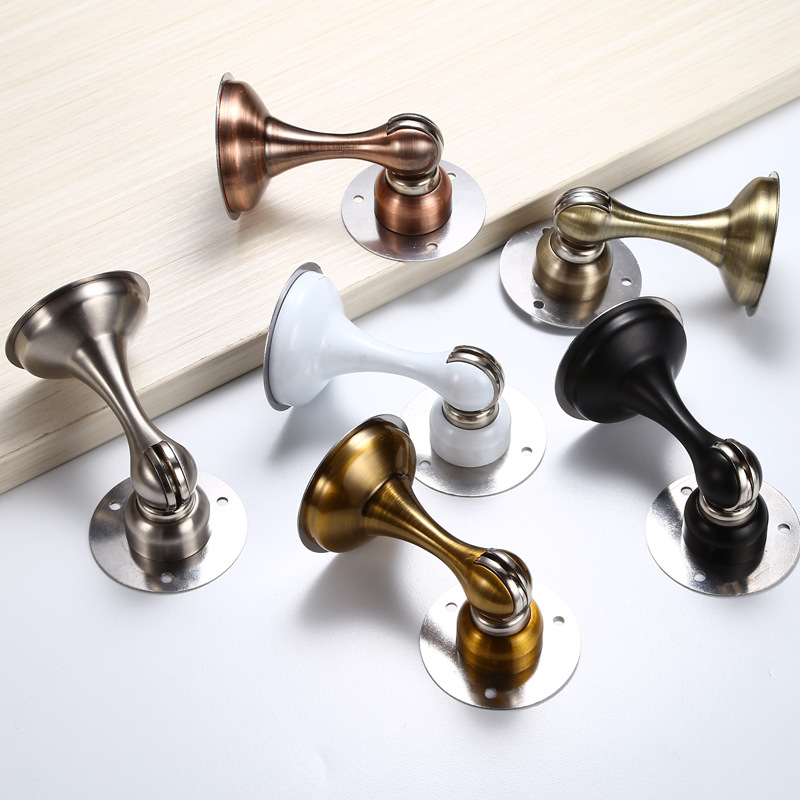 Stainless steel door suction without drilling, strong magnetic thickened door stop for bedroom door, silent door for bathroom, anti-collision floor suction Specification image