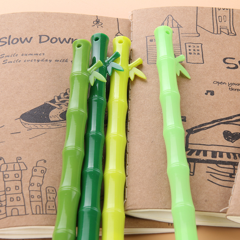 Creative and simple Chinese-style bamboo gel pen, cute and creative black 0.5 smooth quick-drying signature gel pen