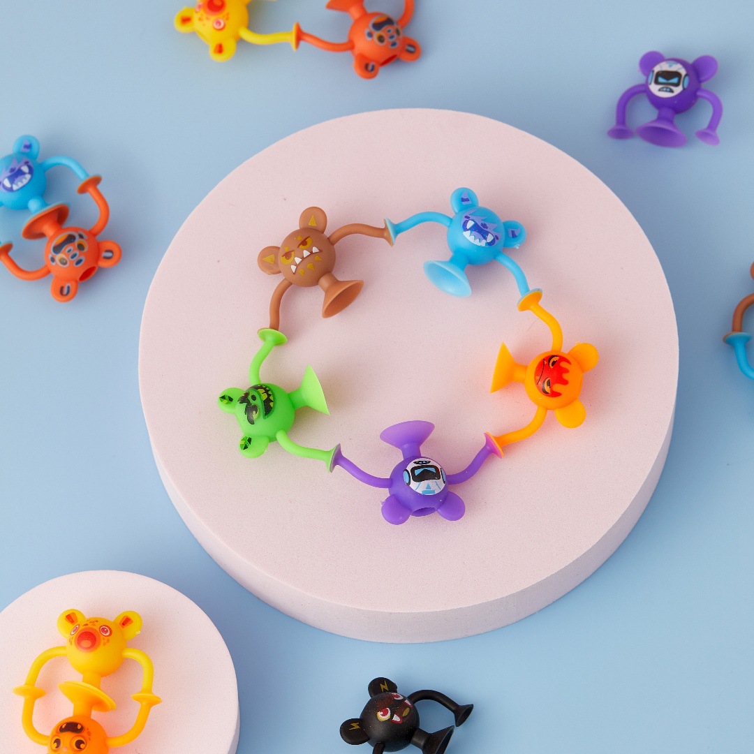 Colorful cartoon monster 3D printed gyroscope toy Kneading Fun capsule Gacha Application Scenario