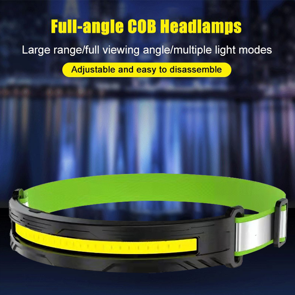 Outdoor sensor fishing headlamp, waterproof for home use, long-lasting battery, USB charging, high-brightness LED lighting, dual light source, wearable details Picture