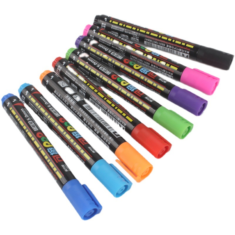 Erasable POP whiteboard pen, erasable and reusable pen, water-based ink refillable drawing board pen, wide-tipped pen, erasable for supermarket hand-drawn posters, thick-tipped writing pen, store notice graffiti marker pen, large-capacity ink storage, recyclable refilling Item Picture