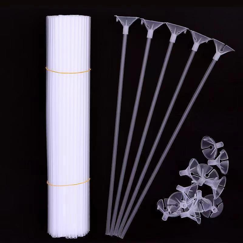 Latex balloon stick holder, 40cm plastic stick, balloon accessory, cup stick, advertising balloon, made of brand new material Item Picture