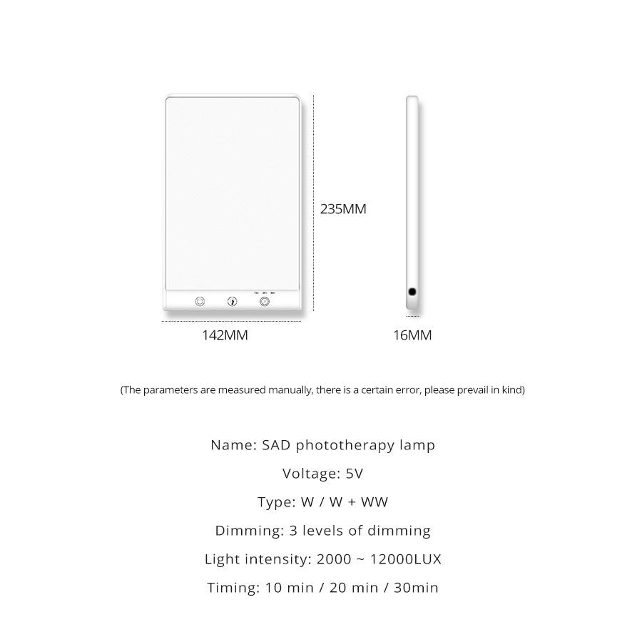 The white rectangular light therapy light strip control button USB power cord supports Tuya Alexa Google Assistant Smart Life mode Application Scenario