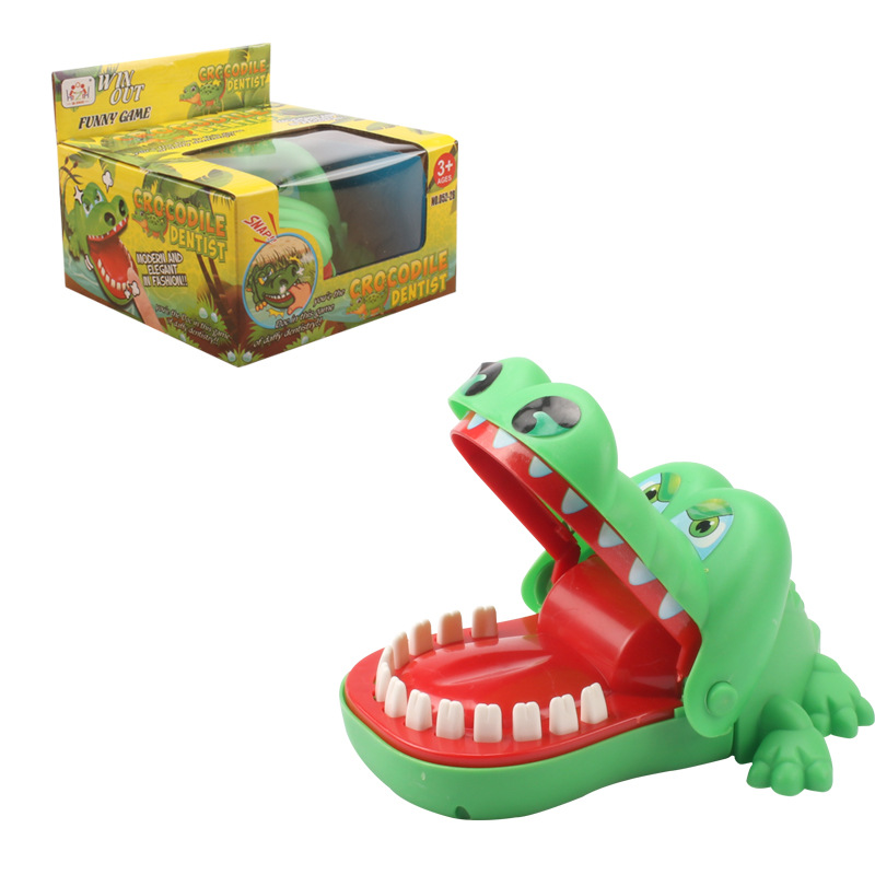 Wholesale of large crocodile finger-biting toys, shark tooth-pulling games, hand-biting crocodiles, parent-child and children's prank toys Item Picture