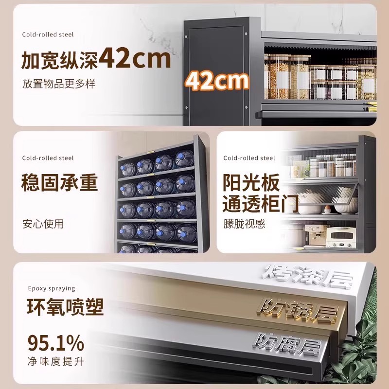 厨房多功能置物架落地多层夹缝收纳柜家电碗筷储物柜缝隙置物架子详情图5