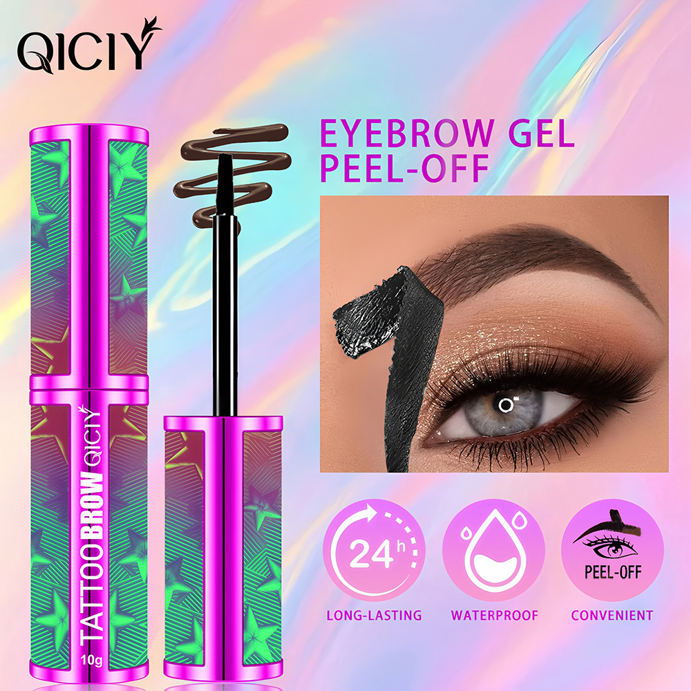 【 Cross-border Exclusive 】QICIY Eyebrow Lift Cream available in 4 colors, waterproof, sweat-proof, natural and long-lasting. Wholesale Application Scenario