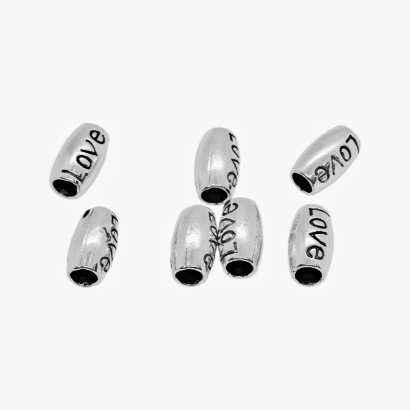 "LOVE character lantern, large hole round bead, bucket bead, cultural play bracelet, bracelet, necklace accessories factory direct sales. details Picture