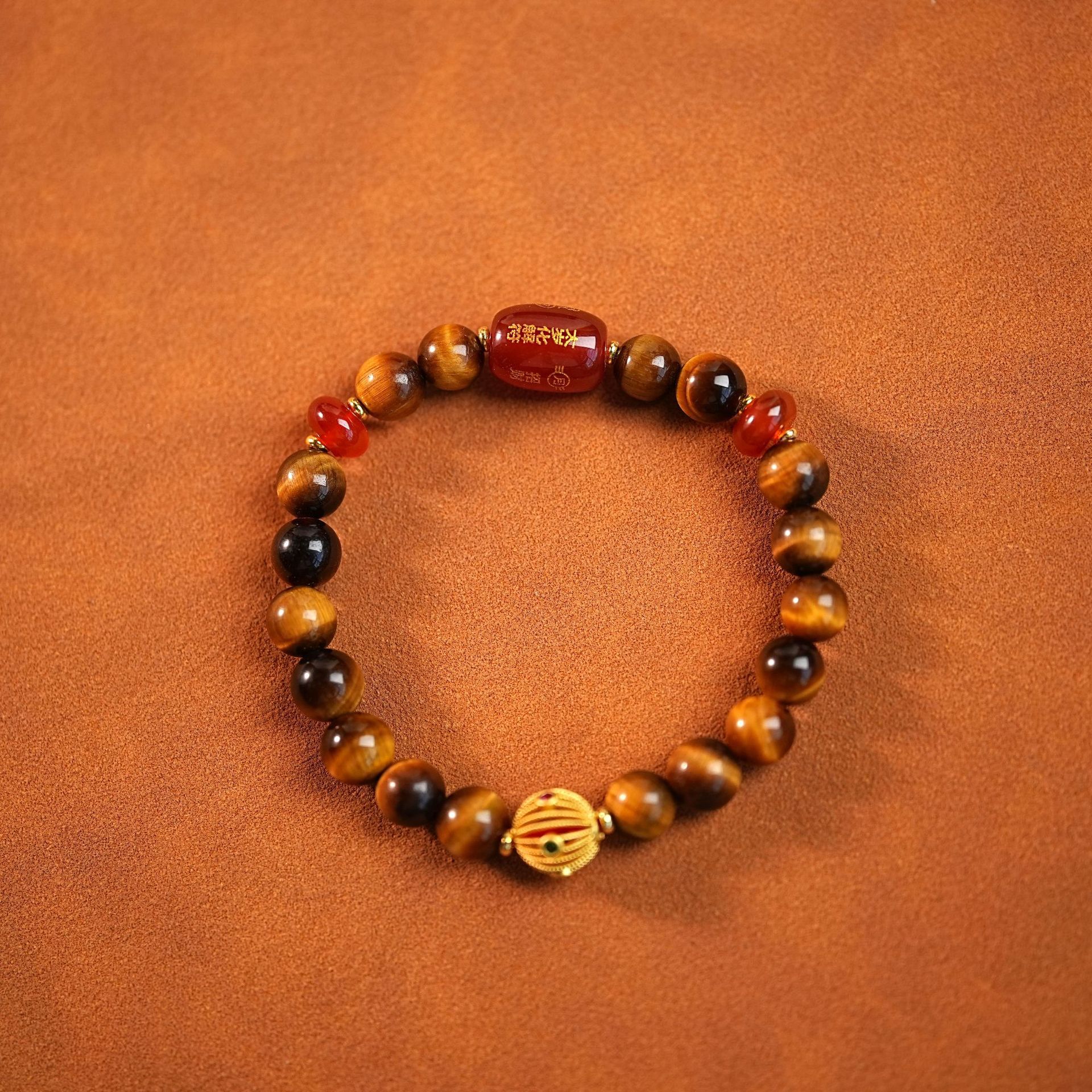 New Chinese-style natural agate bracelet, a retro, light luxury and simple women's bracelet, beaded jewelry accessory Specification image