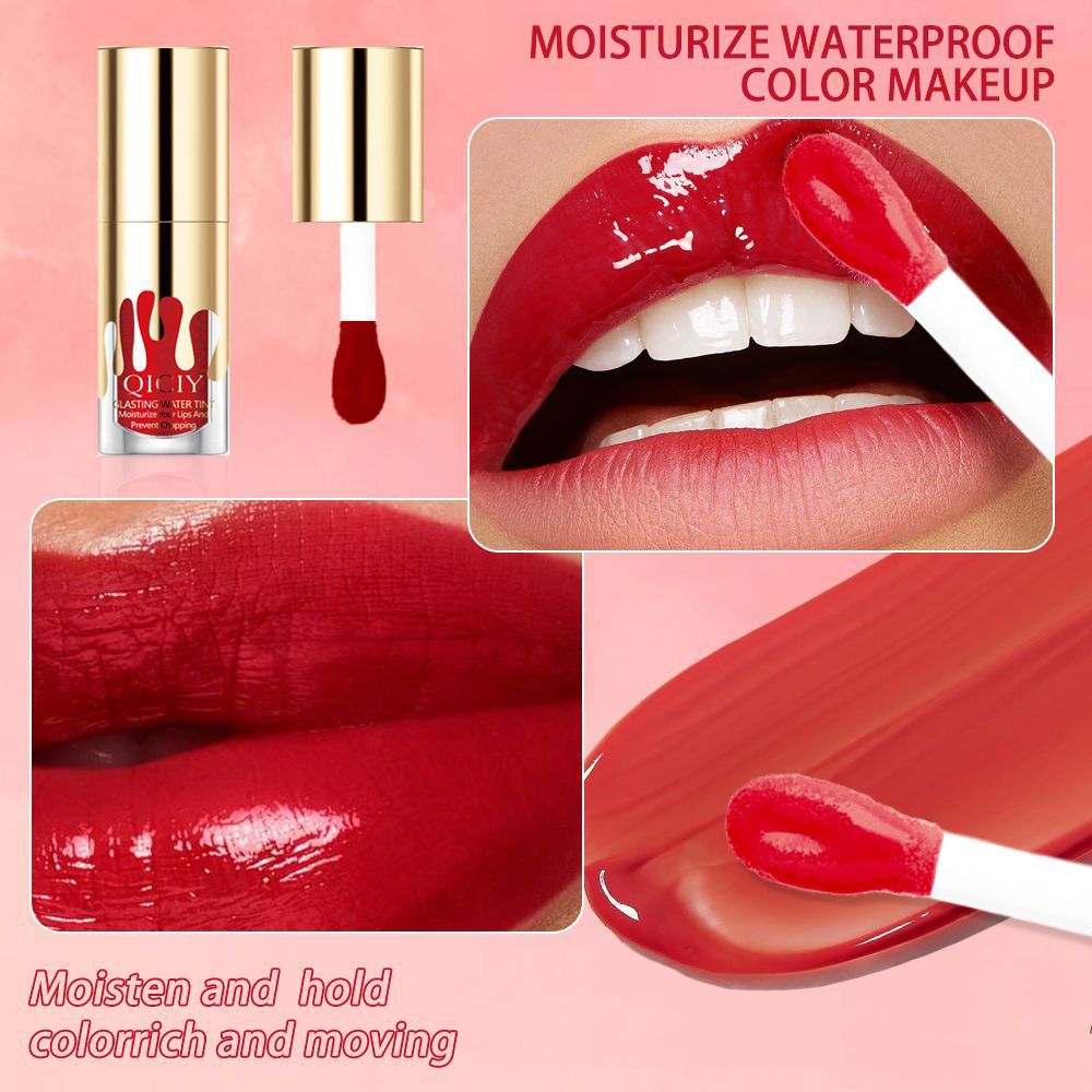 Cross-border exclusive QICIY 6-color lip gloss, with a hydrating and clear texture, light and non-sticky, fair and tender, elegant lip gloss wholesale Specification image