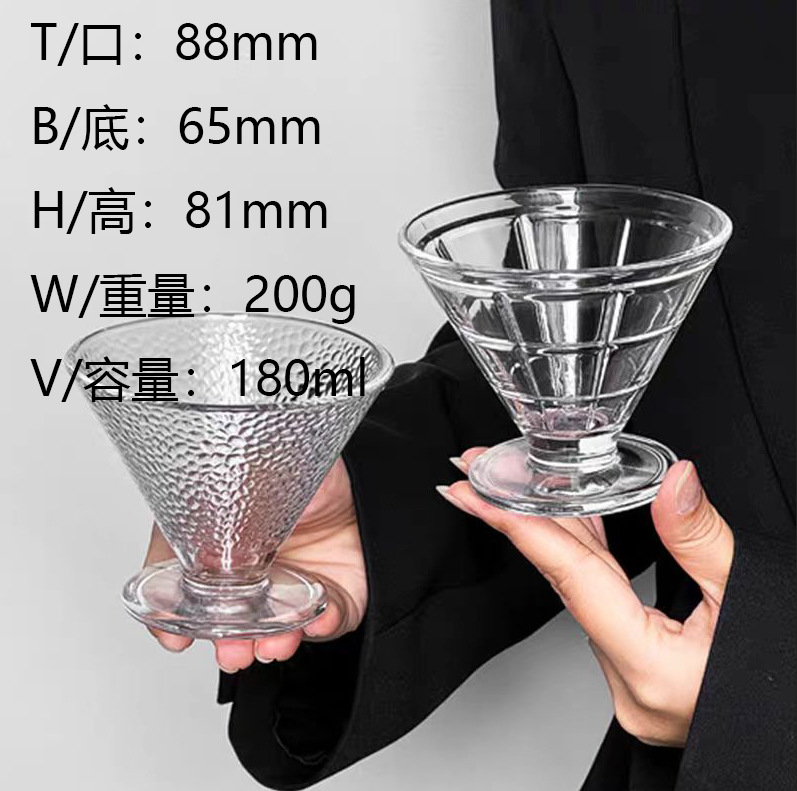 الكؤوس القديمة في الكؤوس القديمة هي كؤوس مثلجات مثلجات ذات القدمين Specification image