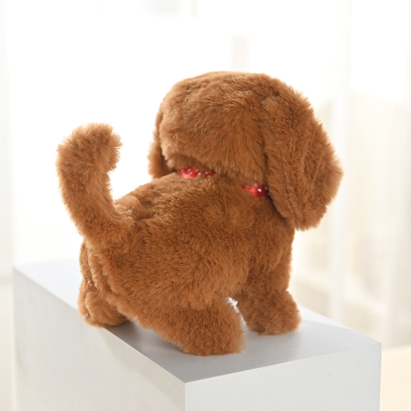 Wholesale of simulated plush electronic pet, electric puppy, role-playing doll, walking, sound, wagging tail, children's toy dog Specification image