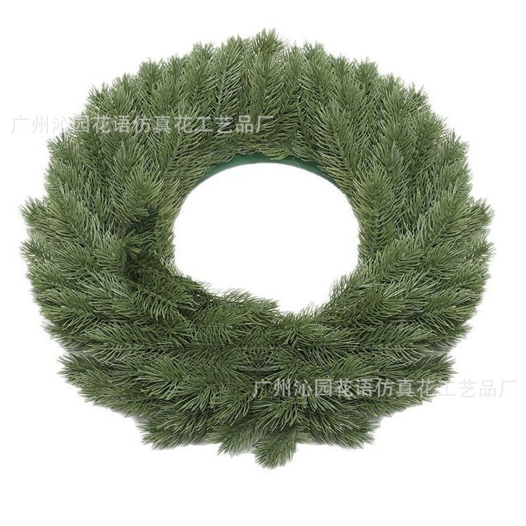 Christmas decorations: Merry Christmas, green pine branch simulation wreaths, high-fidelity rattan flower walls, dried flower simulation flower pieces Specification image