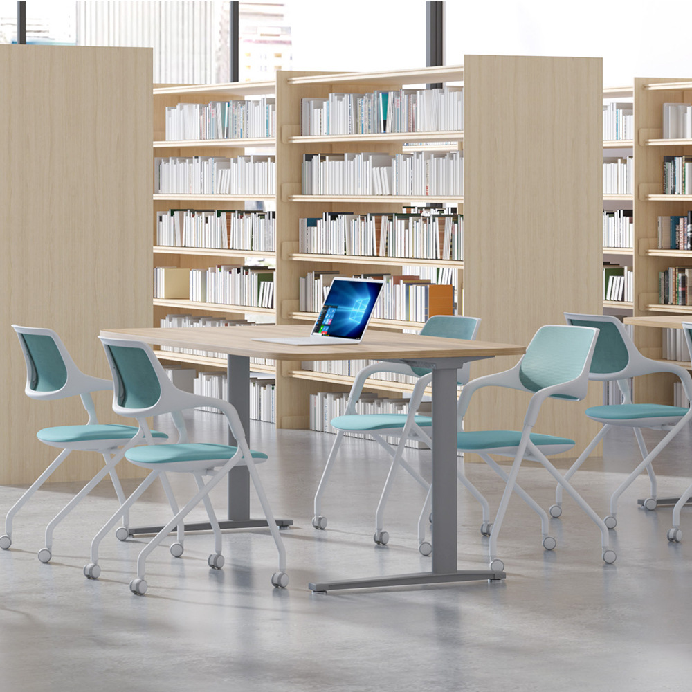The PA plastic nylon frame training chair features an ergonomic design and silent rollers, making it an office chair suitable for multiple scenarios details Picture