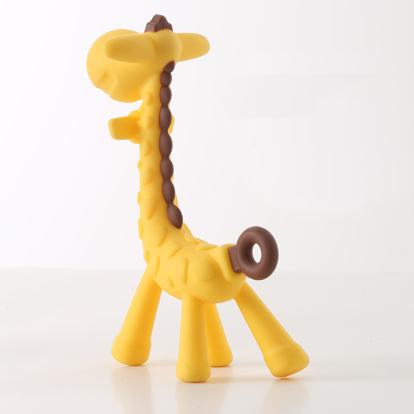 Cross-border e-commerce silicone giraffe and deer teething rings, infant teething sticks, Bite Joy silicone teething rings, odorless Specification image