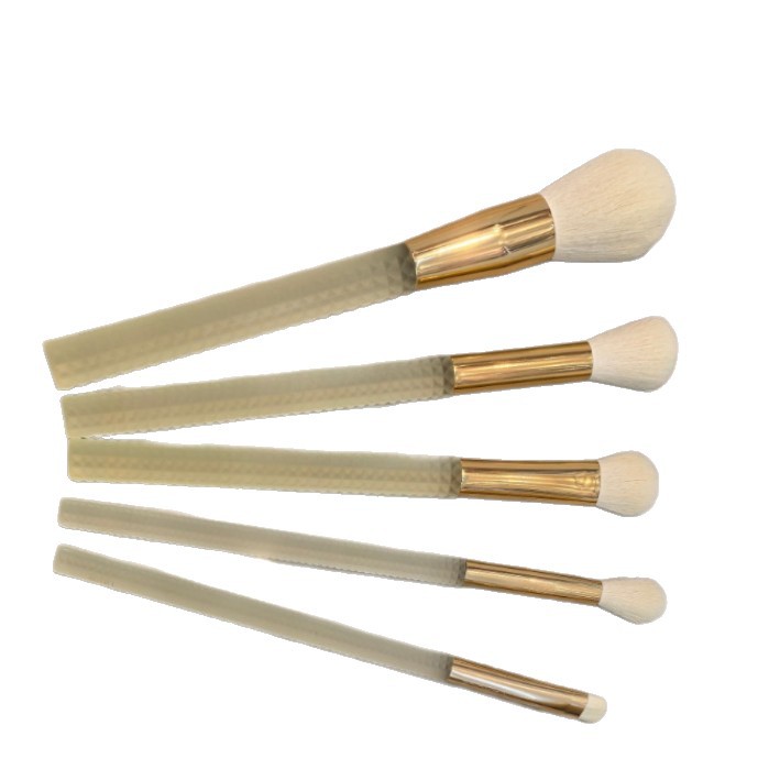 LOOTESI diamond-patterned makeup brush set with storage bucket, soft bristle powder, blush and eyeshadow brush, portable beauty tool Item Picture