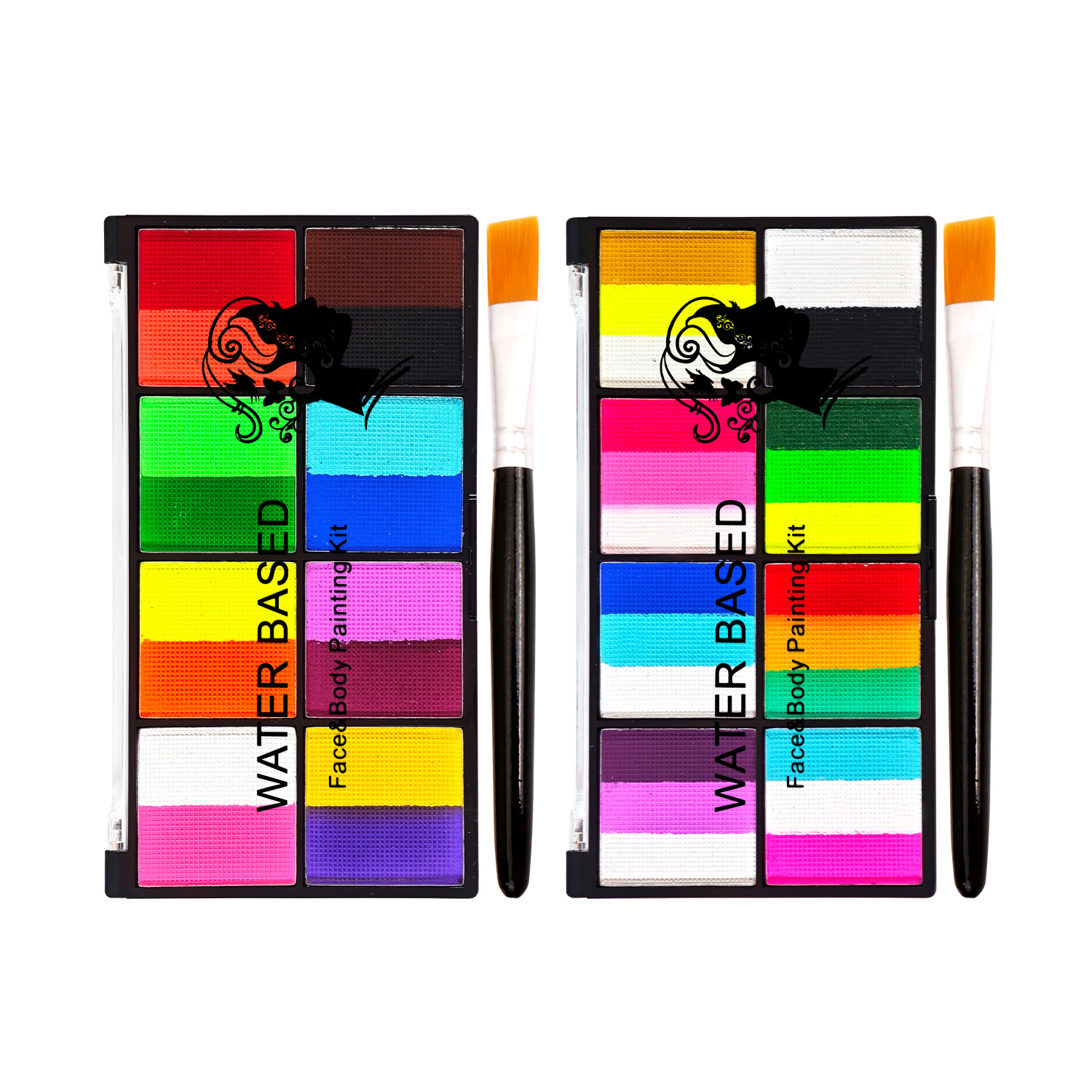 Cross-border 8-panel face color makeup palette, body painting, Halloween face stage performance, watercolor paint Item Picture