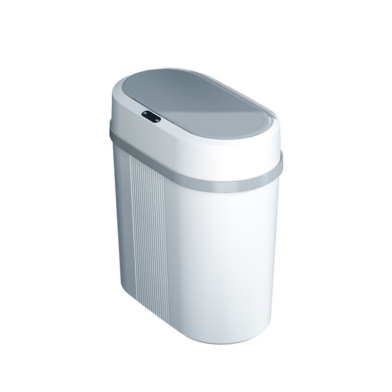 Smart sensor trash can, home living room automatic flip lid trash can, storage bathroom crevice trash can, gift Item Picture