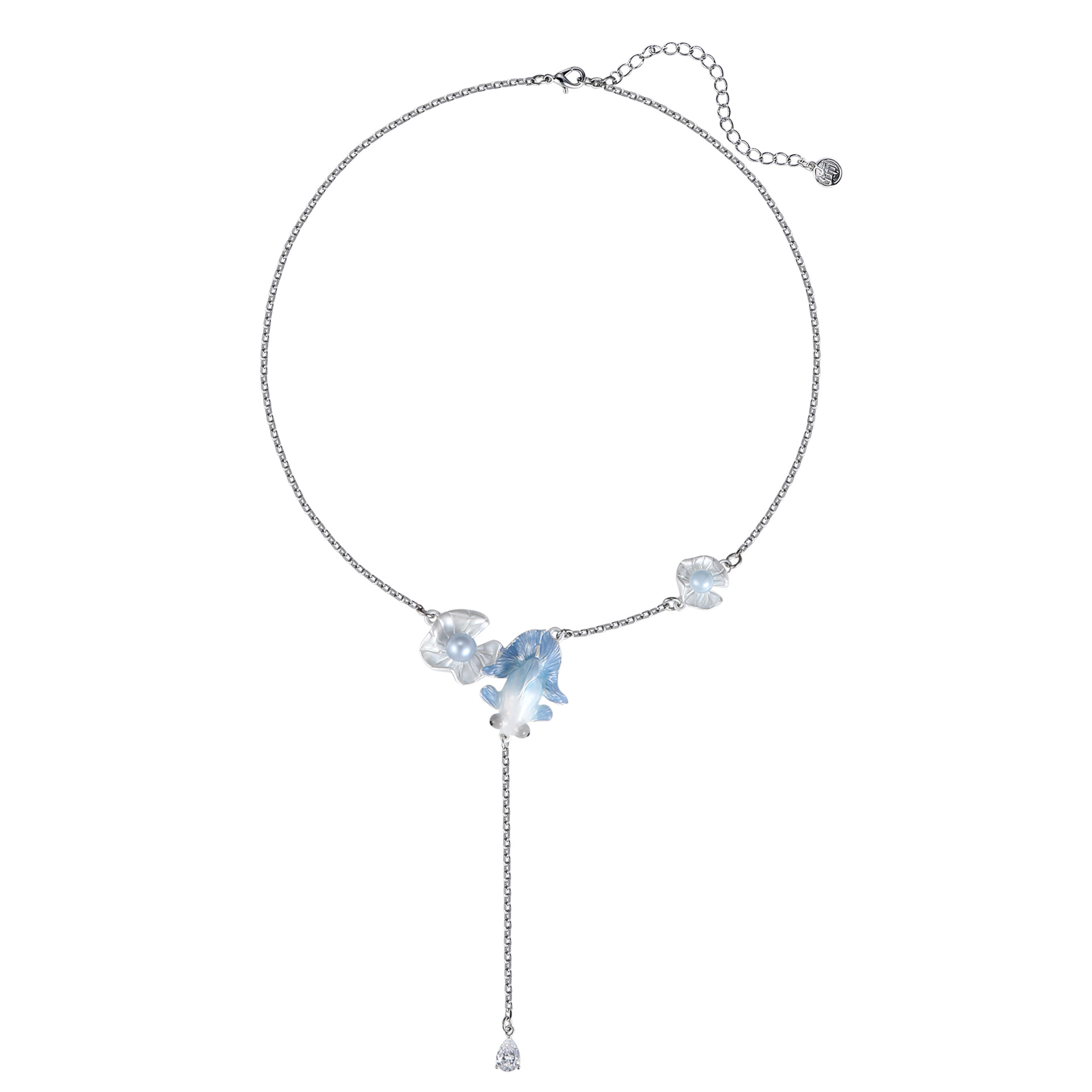 Seaside vacation style goldfish pendant necklace accessory, women's fashion, exquisite and elegant, original design sense, long collarbone chain Item Picture