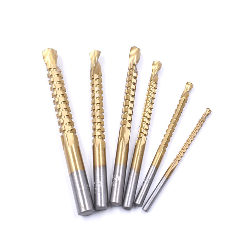 Factory direct sales of woodworking sawtooth twist drills, hand drills, drilling tools, grooving sawtooth drill bit sets, woodworking drill bits details Picture