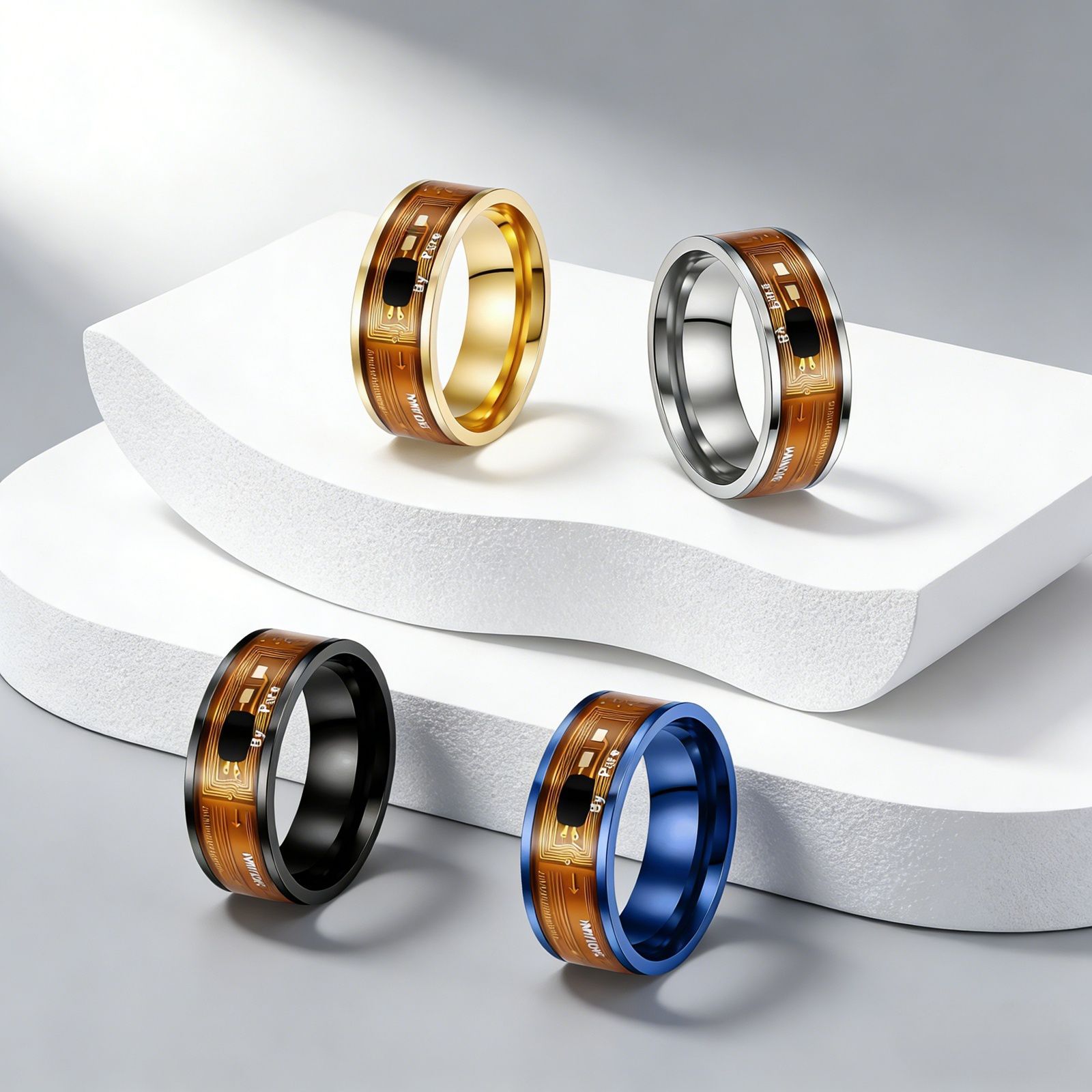 NTAG213 chip NFC smart ring, wearable smart phone device, cross-border European and American smart jewelry Specification image