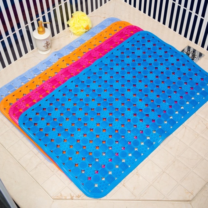 YB-01/02透色/实色大号水晶带刺洗澡垫按摩垫厕所吸盘卫浴垫