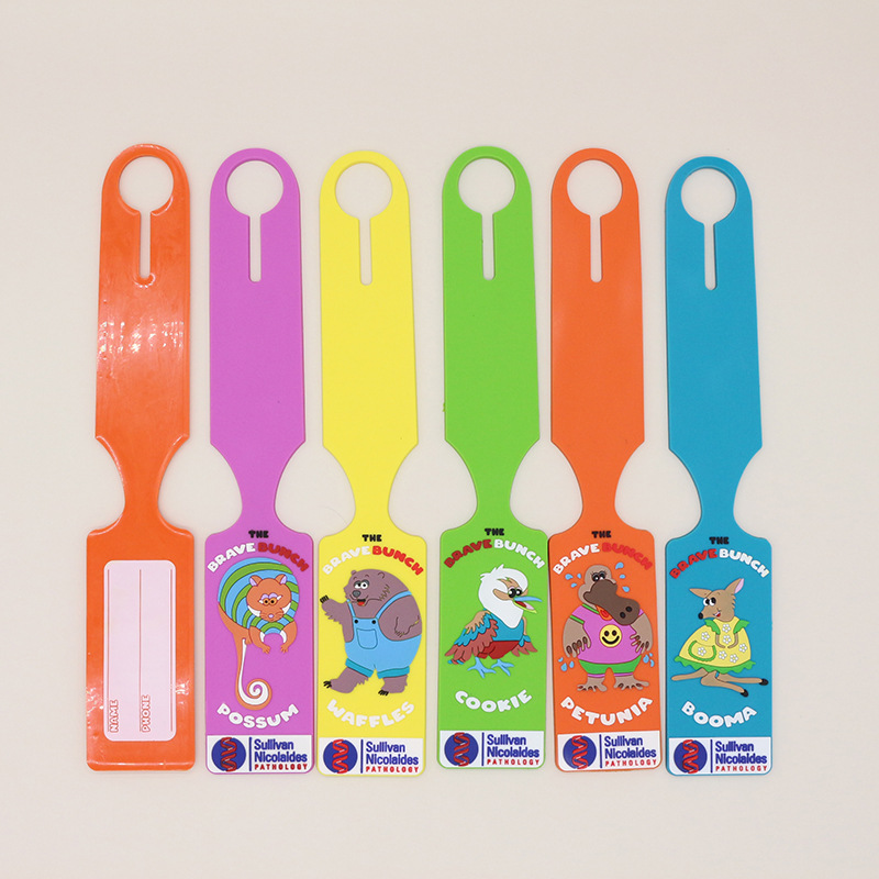 Katong Creative Cute animal luggage tags PVC soft rubber resin luggage tags promotional gifts