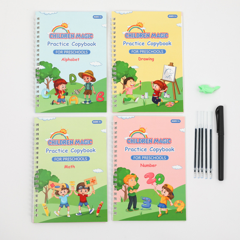 Cross-border e-commerce children's English calligraphy practice books, groove magic calligraphy practice books, copying and pen control training, wholesale of children's calligraphy practice books Specification image