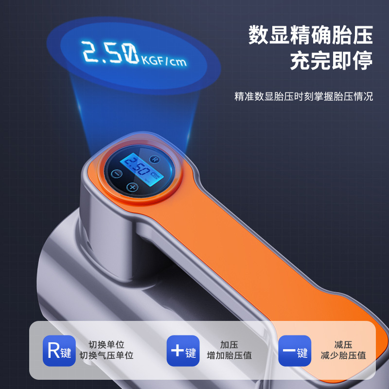 Car air pump, wireless mini portable air filling device, car air pump, electric tire, high-power air injection details Picture