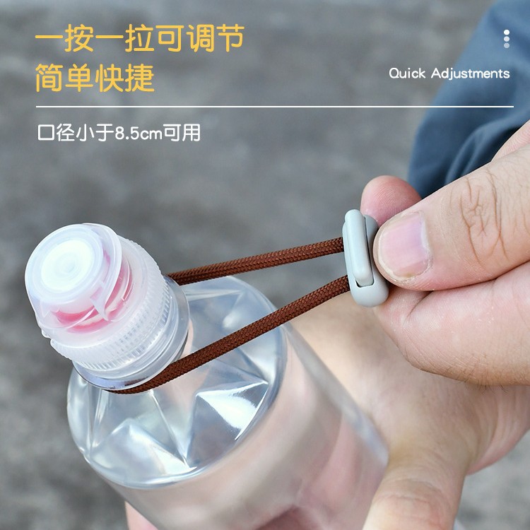 Cross-border water bottle hanging, mountain climbing mineral water hanging rope, outdoor backpack water cup hook, umbrella rope, hand-woven hiking accessories details Picture