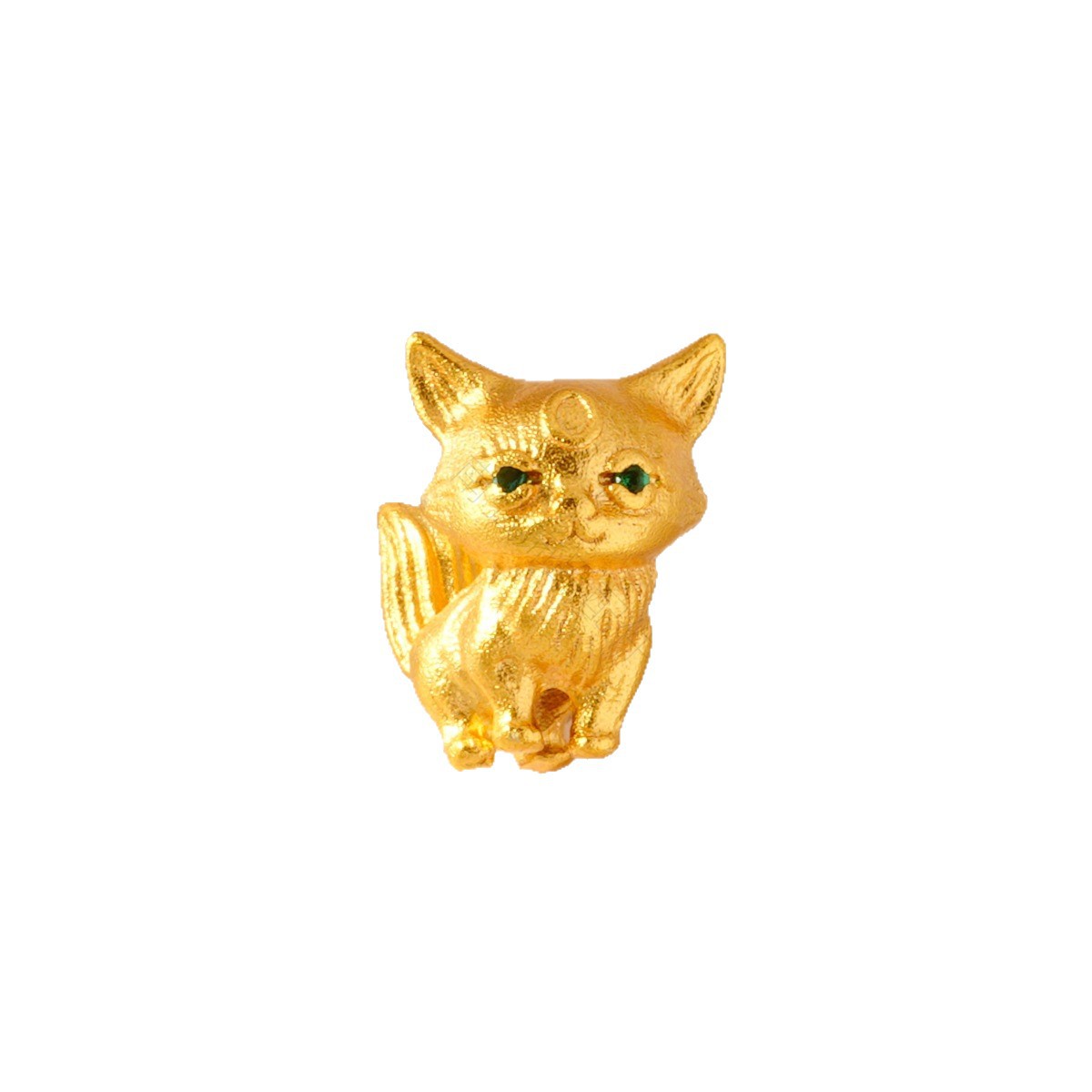 New ancient method sand gold high color retention zirconium fox bead traditional Chinese style high-end bracelet necklace DIY accessory Item Picture