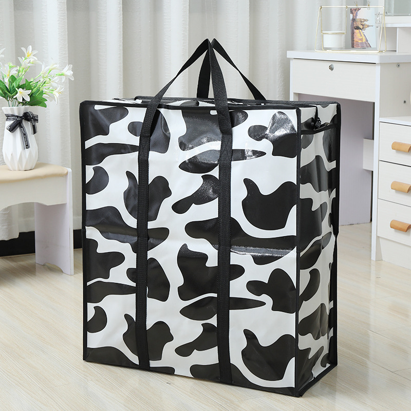 源头工厂无纺布袋厚款大号衣物收纳袋学生手防水搬家袋杂物打包袋