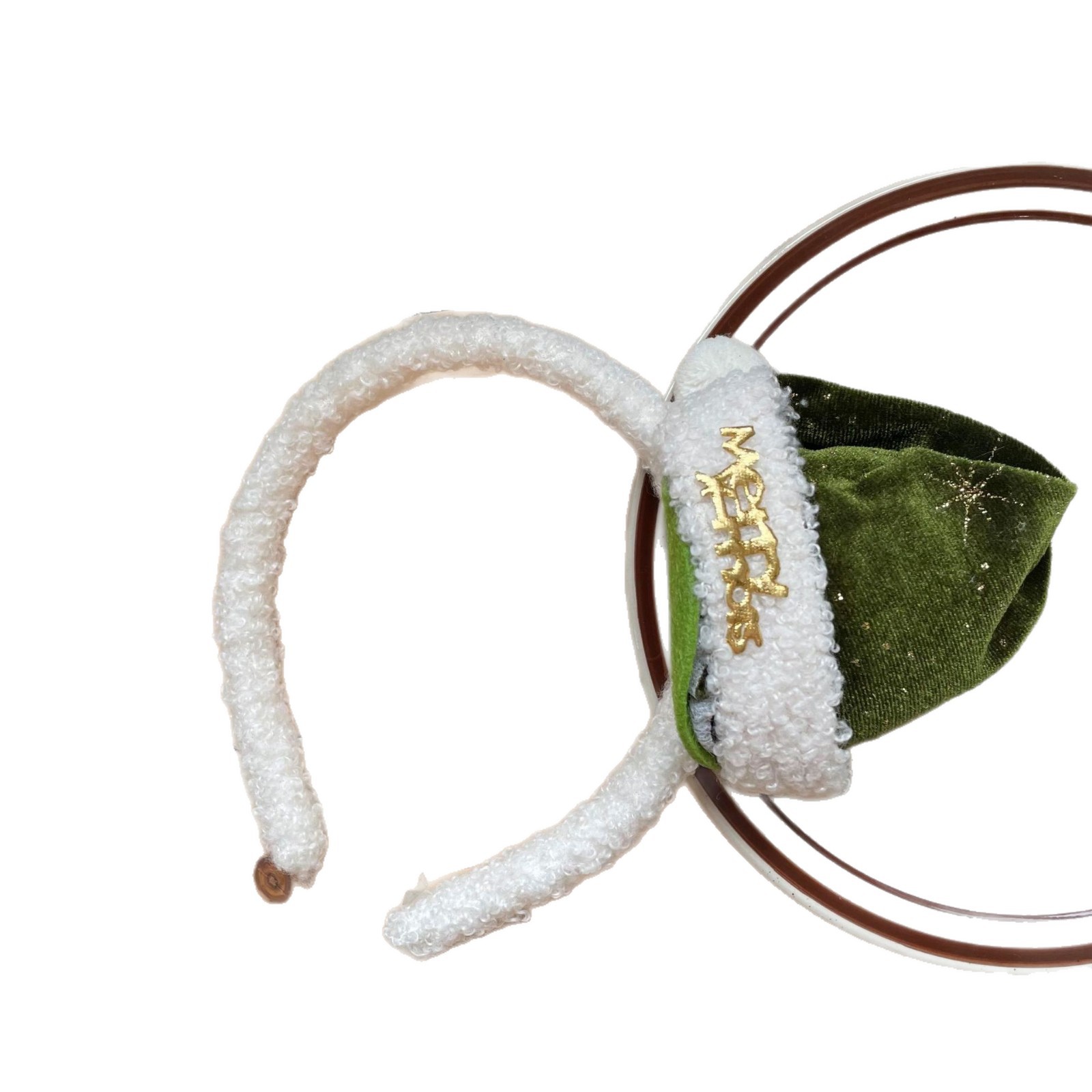 A new Korean-style Christmas sparkling children's headband with a bow and antler, creating a sweet and girlish atmosphere Item Picture