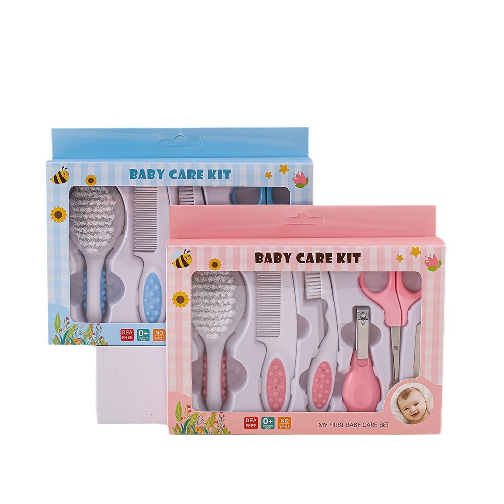 8-piece baby care set, daily care set for babies, children's comb, brush and nail clipper set Item Picture